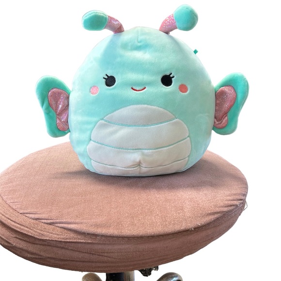 Squishmallow Reina The Butterfly 8" Plush Toy Stuffed Animal Kellytoy Aqua Green - Picture 1 of 7